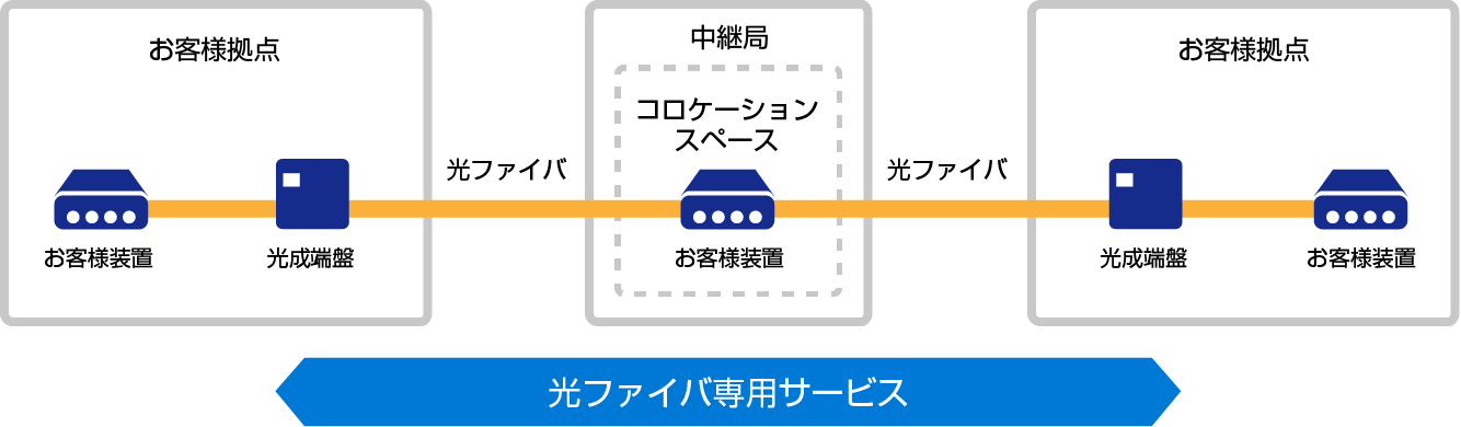 サービス概要図：光ファイバ専用サービス